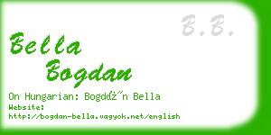 bella bogdan business card